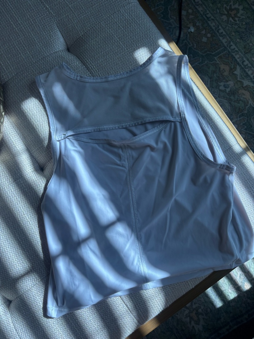 lululemon athletica white lightweight running Performance Tank